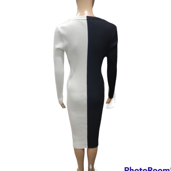 NWT B.C.B.G. Color Block Midi Bodycon Dress - Picture 2 of 2